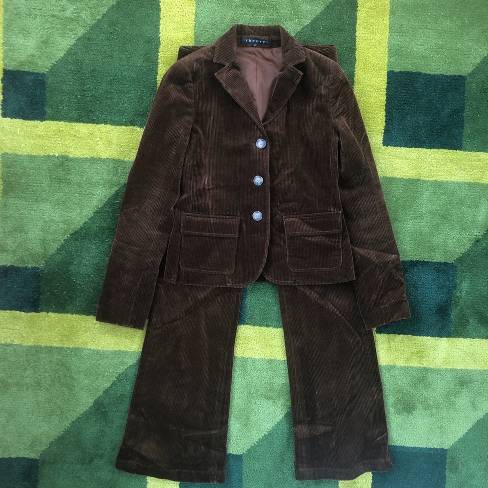 Theory corduroy suit pant suit